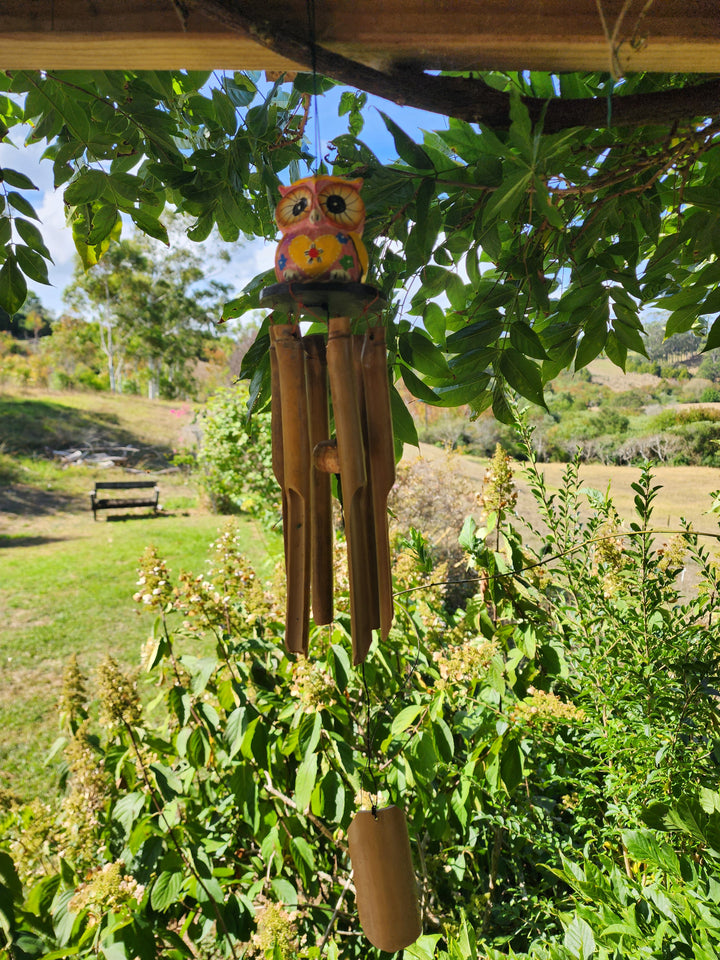 Owl 7cm Bamboo Windchime