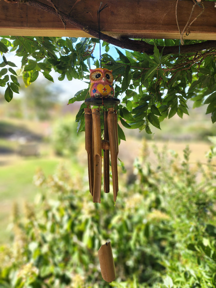 Owl 7cm Bamboo Windchime