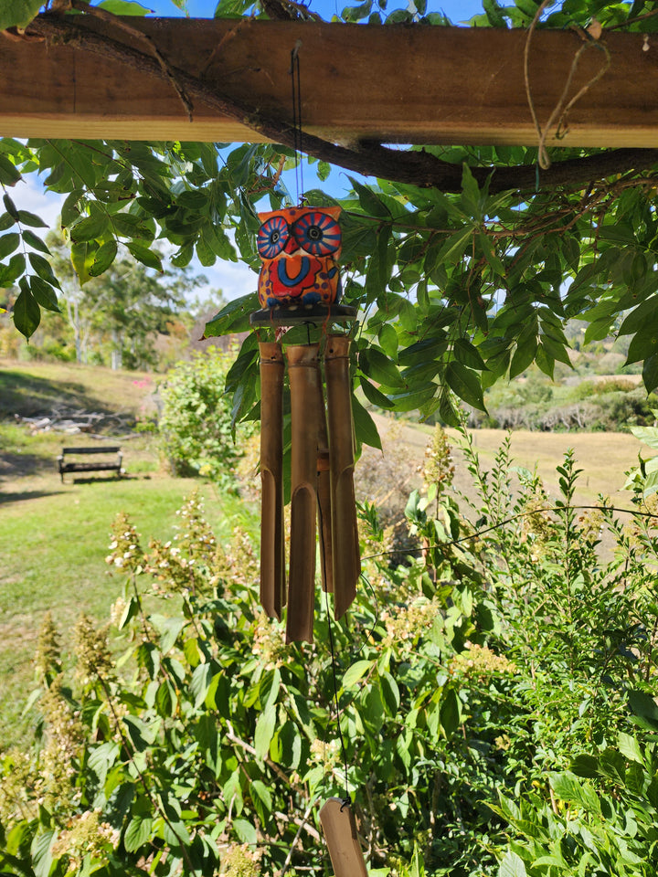 Owl 7cm Bamboo Windchime