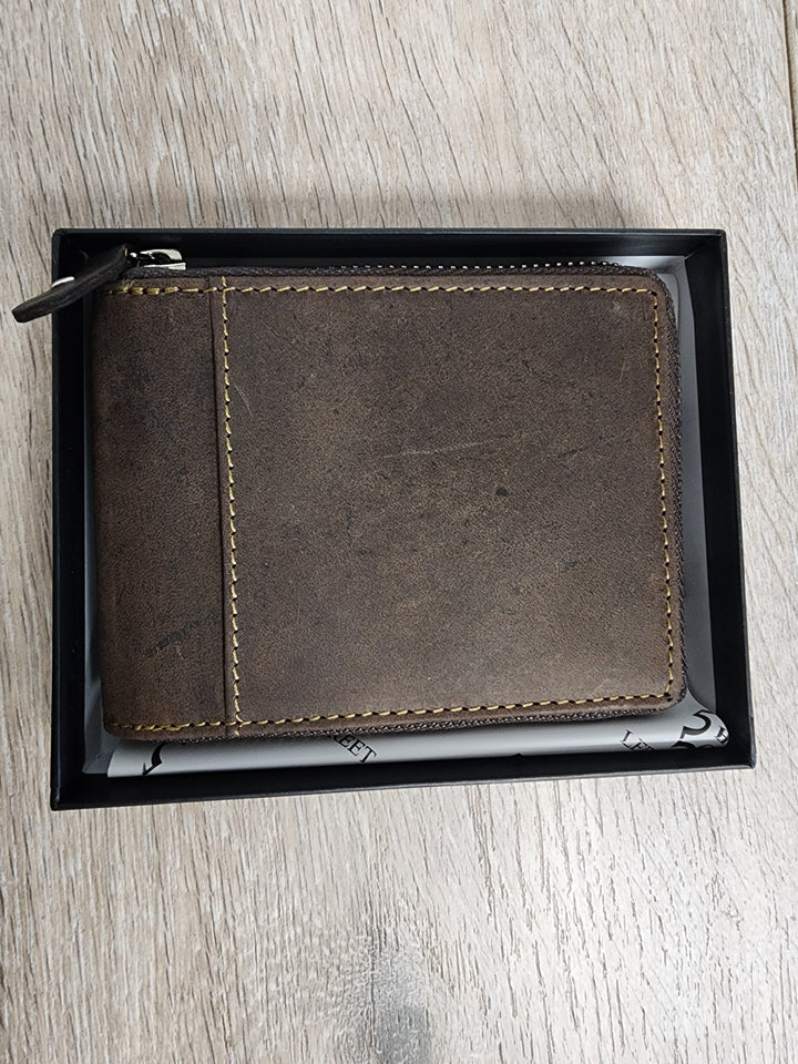 Gents Zip Leather Wallet