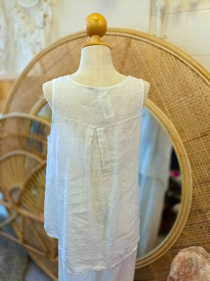 Linen Singlet - eKo NZ - 