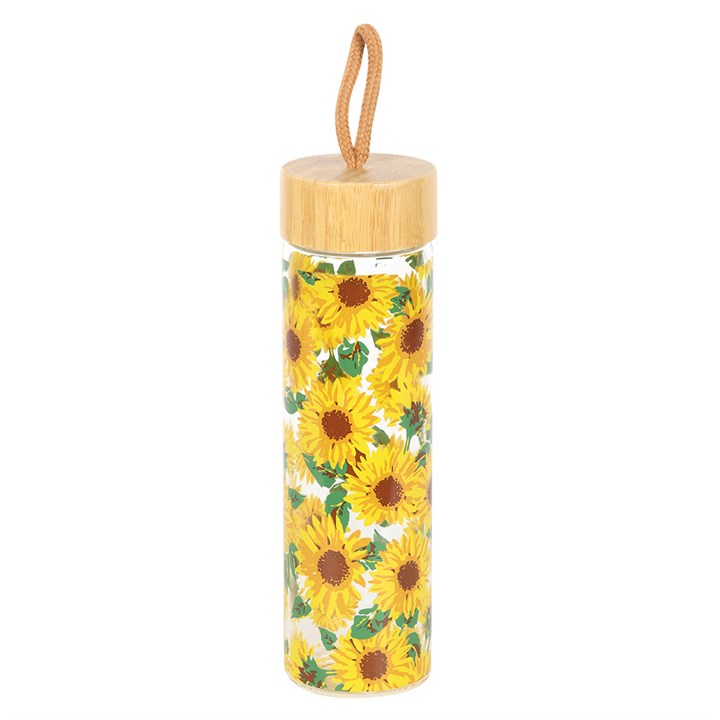 Sunflower Glass Water Bottle 500ml