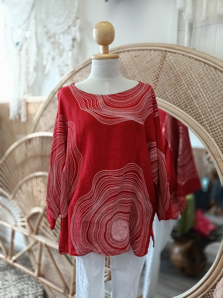 Linen Swirl Top