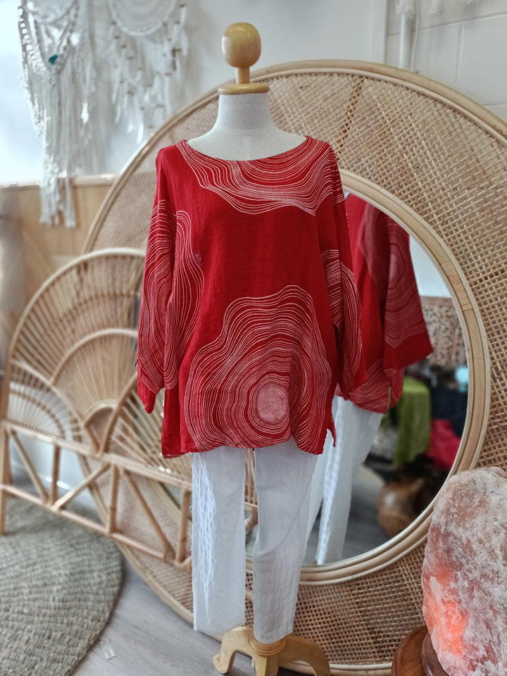 Linen Swirl Top