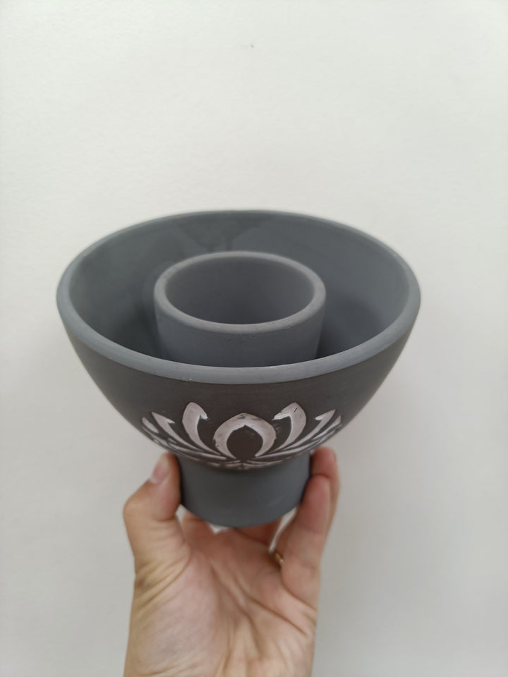 Terracotta Lotus Smudge Bowl