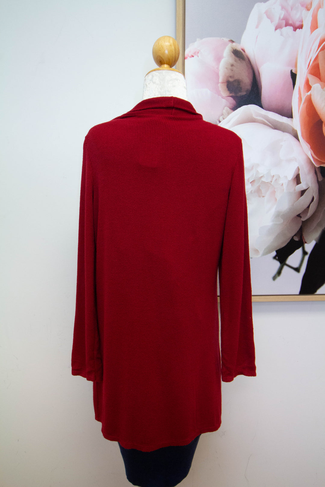 eKo NZ - Italian cardigan - Cerese Cardigan - Crimson - back 